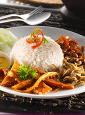 Nasi Lemak with Sambal Sotong
