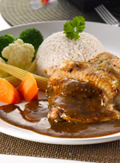 Black Pepper Chicken Rice